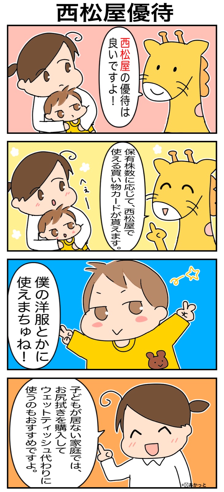 西松屋(7545)株主優待についての解説漫画