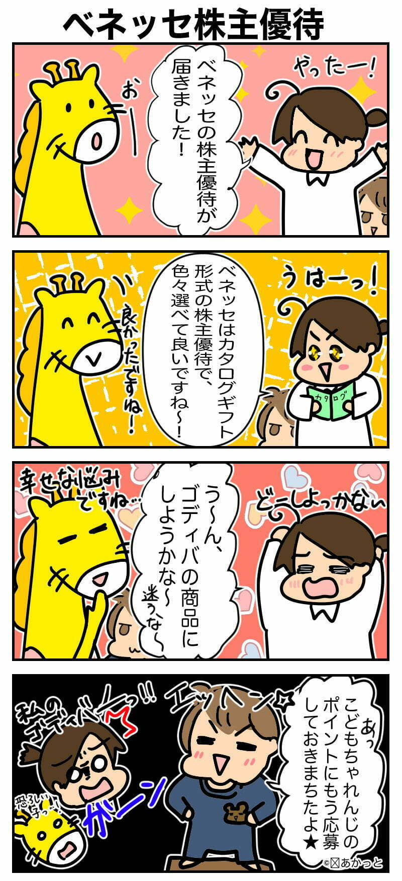 ベネッセ(9783)株主優待の解説漫画