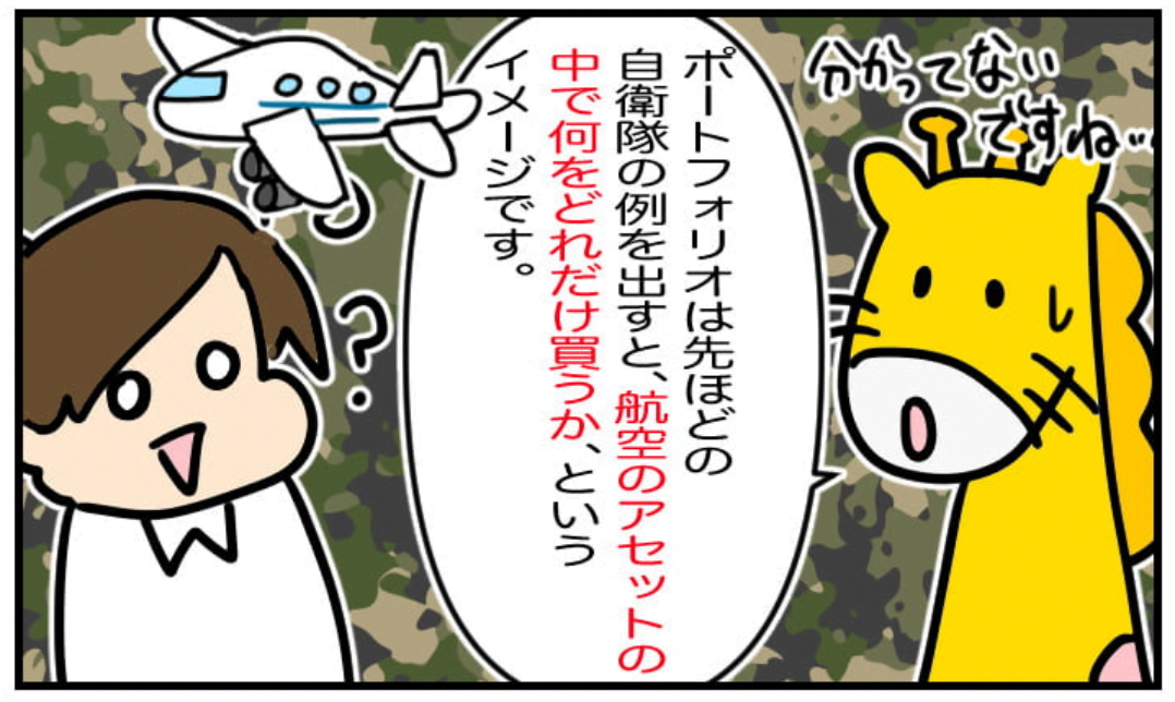 ポートフォリオのについての解説漫画” class=